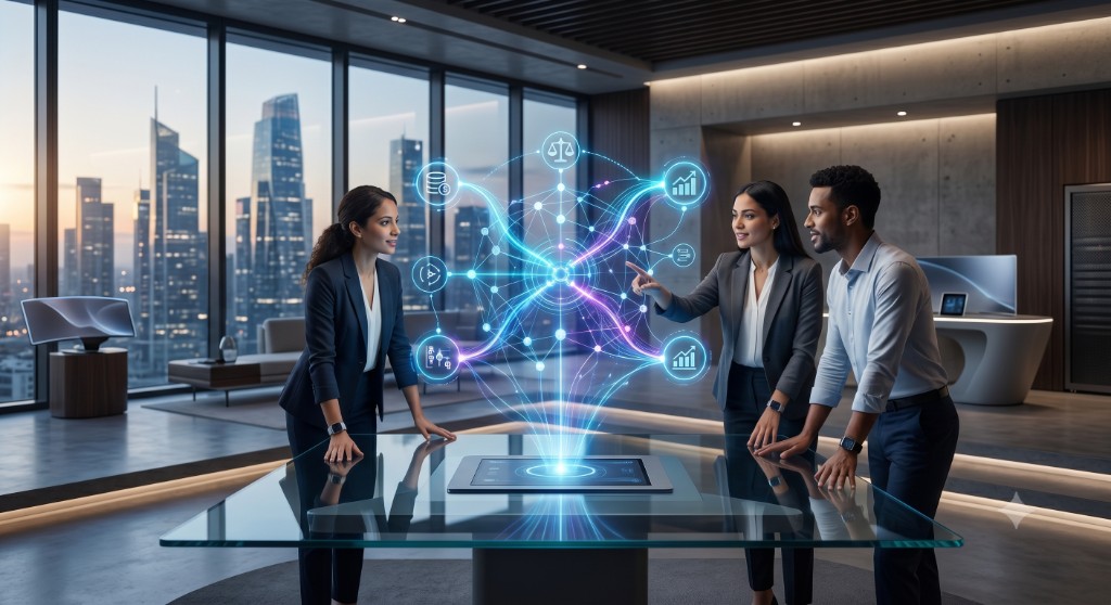 krid.ai team collaborating with AI-powered data visualization