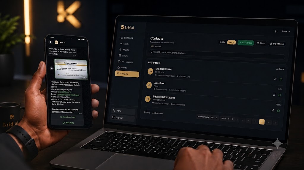 Master Expo Agent — WhatsApp card capture, context mapping, and pipeline dashboard